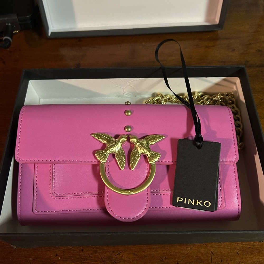 Pinko Pink Leather Women's Bag
